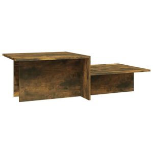vidaXL Coffee Table Smoked Oak 111.5x50x33 cm Engineered Wood