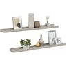 vidaXL Wall Shelves 2 pcs Concrete Grey 80x9x3 cm
