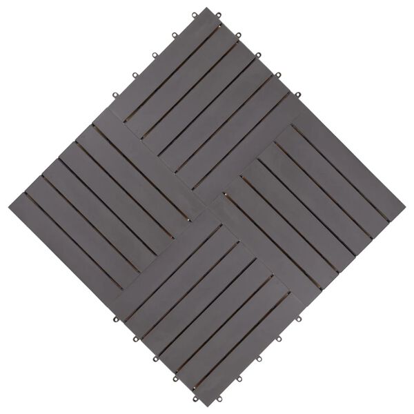 vidaXL Decking Tiles 20 pcs Grey Wash 30x30 cm Solid Acacia Wood