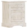 vidaXL Bedside Cabinet White 40x30x50 cm Solid Mango Wood