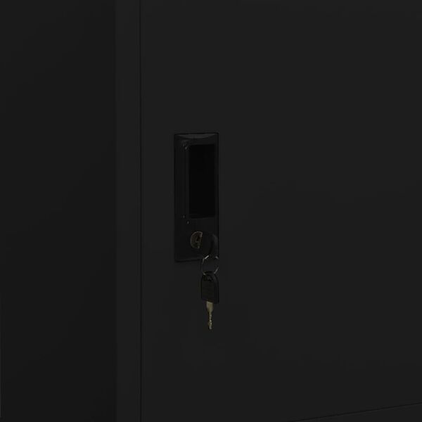 vidaXL Wardrobe Black 80x50x180 cm Steel