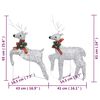 vidaXL Reindeer & Sleigh Christmas Decoration 140 LEDs Outdoor Silver