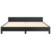 vidaXL Bed Frame without Mattress Black California King Faux Leather