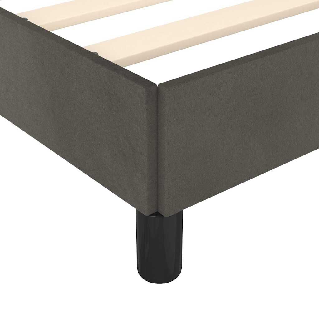 vidaXL Bed Frame without Mattress Dark Grey California King Velvet