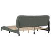 vidaXL Bed Frame without Mattress "Hvar" Dark Grey 193x203 cm Fabric