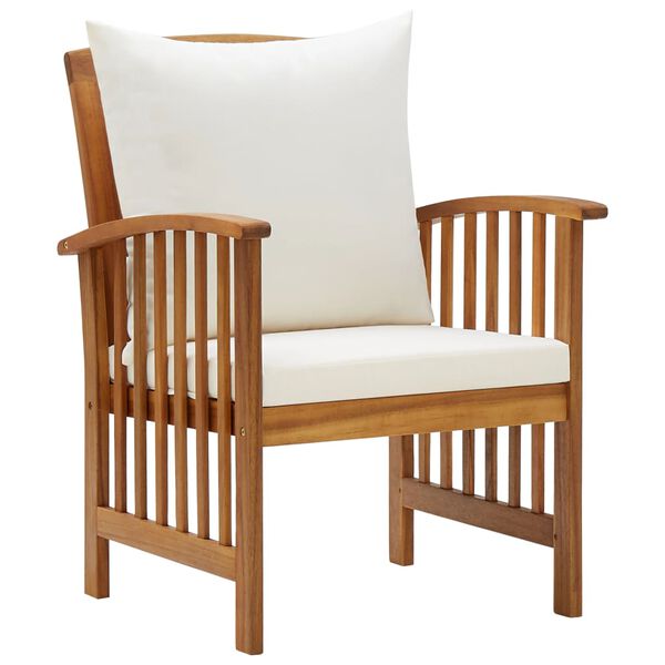 vidaXL 5 Piece Garden Lounge Set with Cushions Solid Acacia Wood (310257+310260+310263)