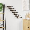 vidaXL Wall-mounted Wine Rack for 7 Bottles White Metal
