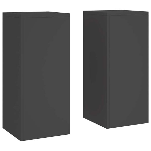 vidaXL Plant Stand 2 pcs Black 24 x 24 x 55 cm Steel