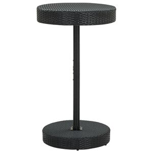 vidaXL Garden Table Black 60.5x106 cm Poly Rattan
