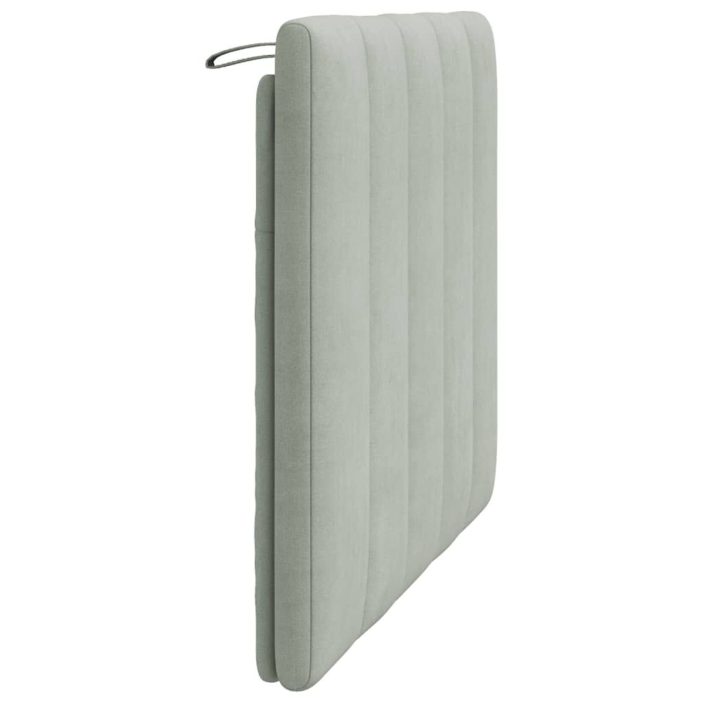 vidaXL Headboard Cushion "Hanko" Light Grey 100 cm Velvet
