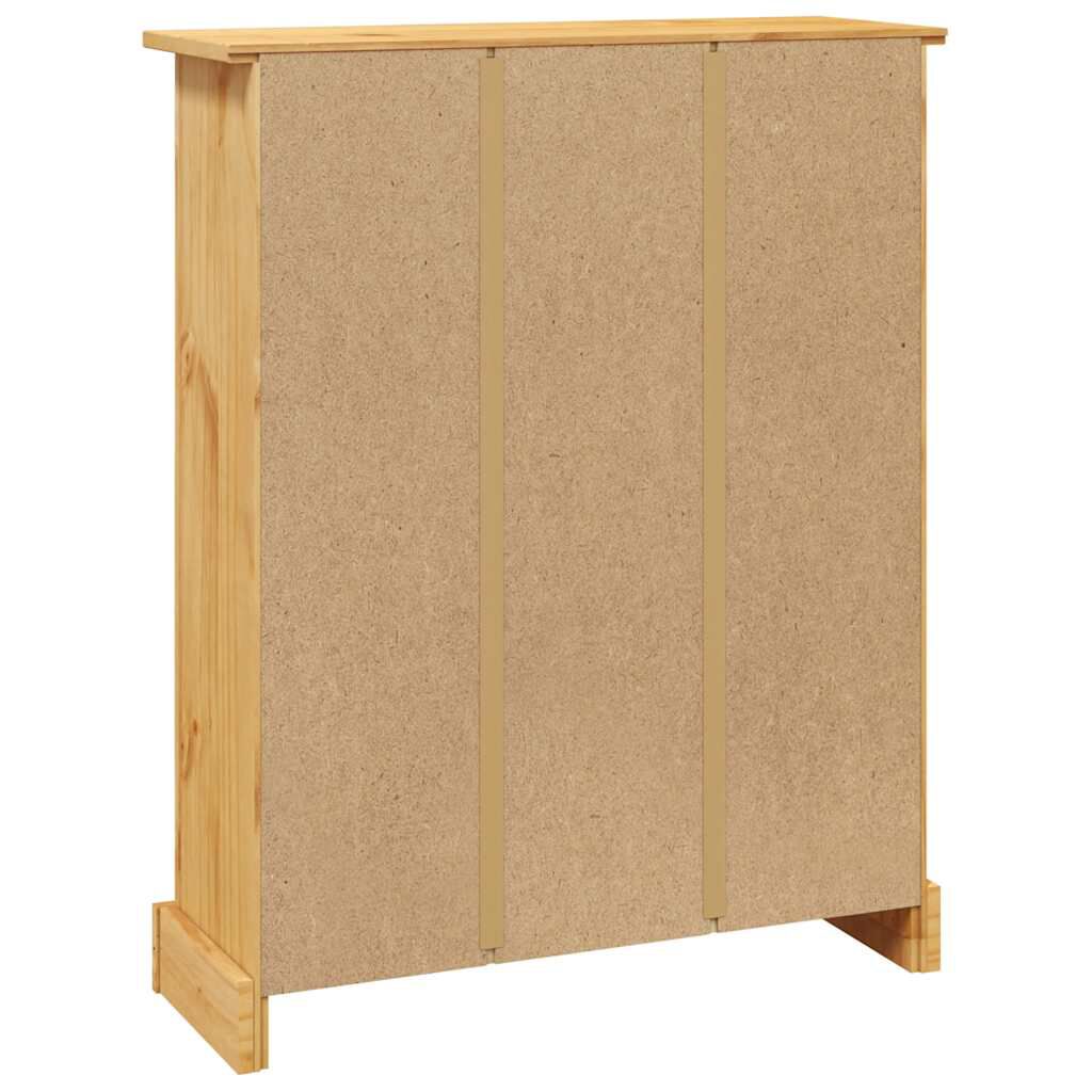 vidaXL 3-Tier Bookcase Mexican Pine Corona Range 80x29x100 cm