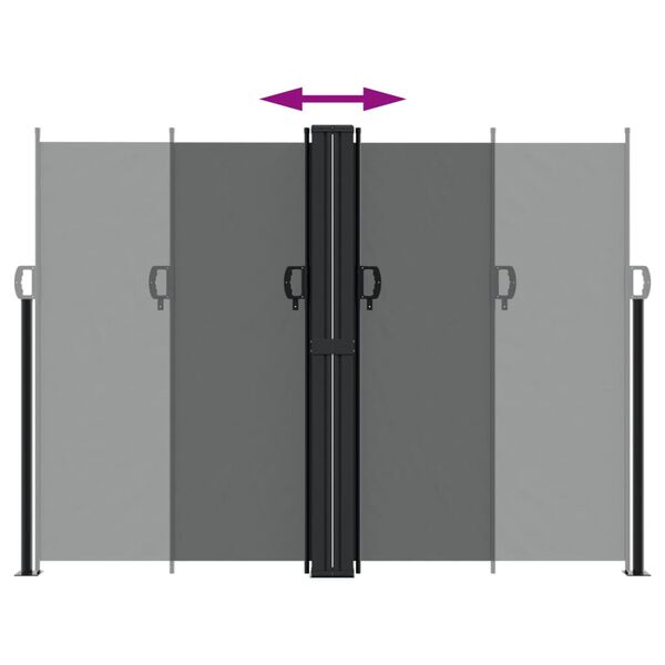 vidaXL Retractable Side Awning Anthracite 180x1200 cm