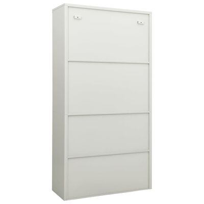 vidaXL Office Cabinet Light Grey 90x40x180 cm Steel