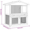 vidaXL Outdoor Rabbit Hutch Small Animal House Pet Cage 3 Doors Wood