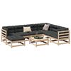 vidaXL 8 Piece Garden Sofa Set with Cushions Solid Wood Pine