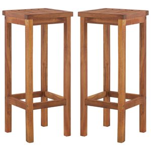 vidaXL Bar Chairs 2 pcs Solid Acacia Wood