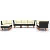 vidaXL 9 Piece Garden Lounge Set with Cushions Poly Rattan Black