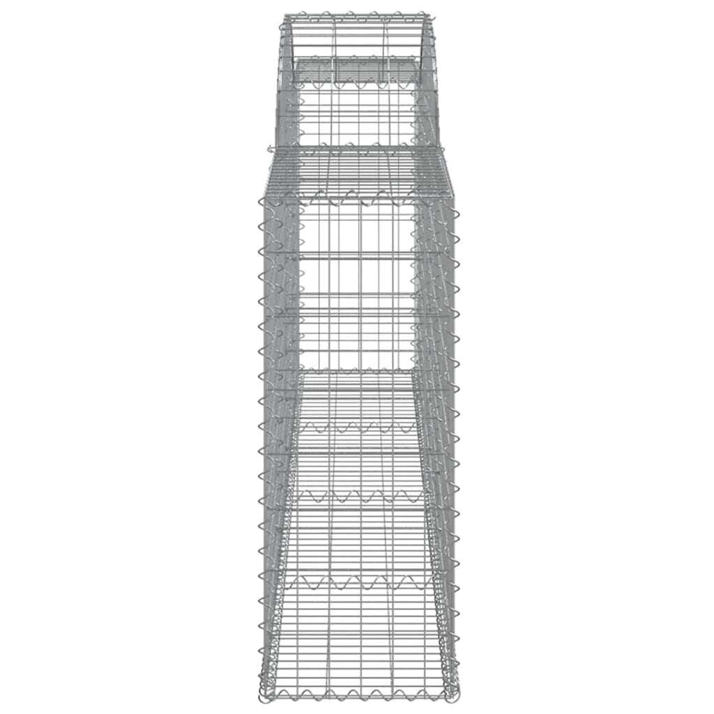 vidaXL Arched Gabion Baskets 3 pcs 300x30x80/100 cm Galvanised Iron