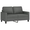 vidaXL 2 Piece Sofa Set with Cushions Dark Grey Fabric