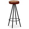 vidaXL Bar Stools 2 pcs Real Leather