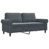 vidaXL 2-Seater Sofa Dark Grey 140 cm Velvet