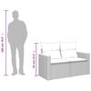 vidaXL Garden Sofa with Cushions 2-Seater Grey Poly Rattan