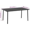 vidaXL 7 Piece Outdoor Dining Set Steel Dark Grey