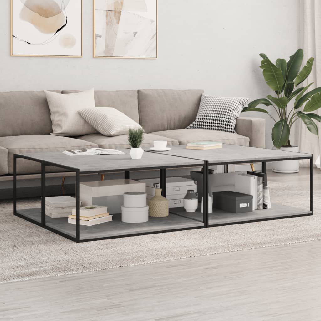 vidaXL Bookshelf Boards 8 pcs Concrete Grey 80x50x1.5 cm Engineered Wood