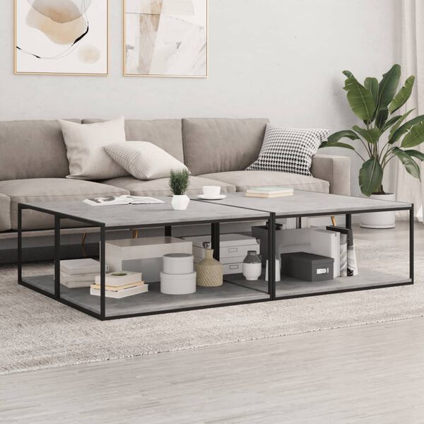 vidaXL Bookshelf Boards 8 pcs Concrete Grey 80x50x1.5 cm Engineered Wood