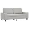 vidaXL 2-Seater Sofa Light Grey 140 cm Microfibre Fabric