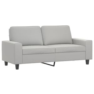 vidaXL 2-Seater Sofa Light Grey 140 cm Microfibre Fabric