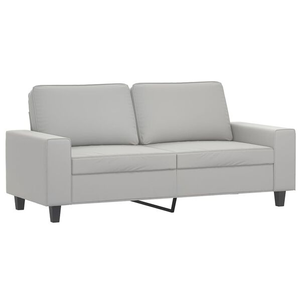 vidaXL 2-Seater Sofa Light Grey 140 cm Microfibre Fabric