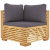 vidaXL 4 Piece Garden Lounge Set with Cushions Solid Wood Teak