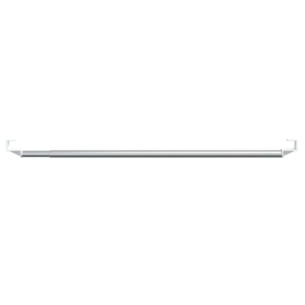 vidaXL Curtain Rails 2 pcs White and Silver 60-105 cm Aluminium