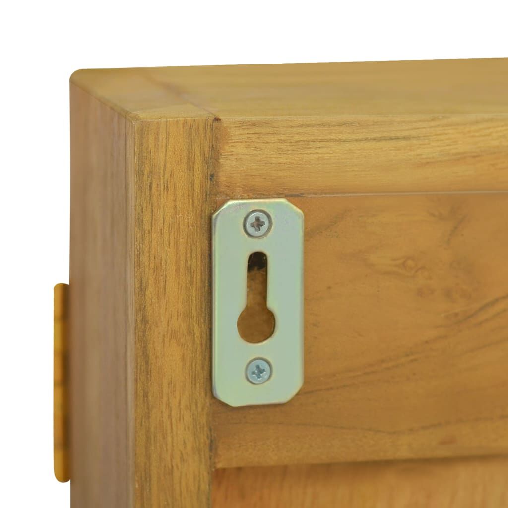 vidaXL Mirror Cabinet 60x10x40 cm Solid Wood Teak