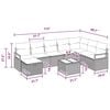 vidaXL Garden Sofa Set with Cushion 9 pcs Brown Poly rattan