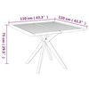 vidaXL Garden Table 110x110x75 cm Solid Wood Acacia