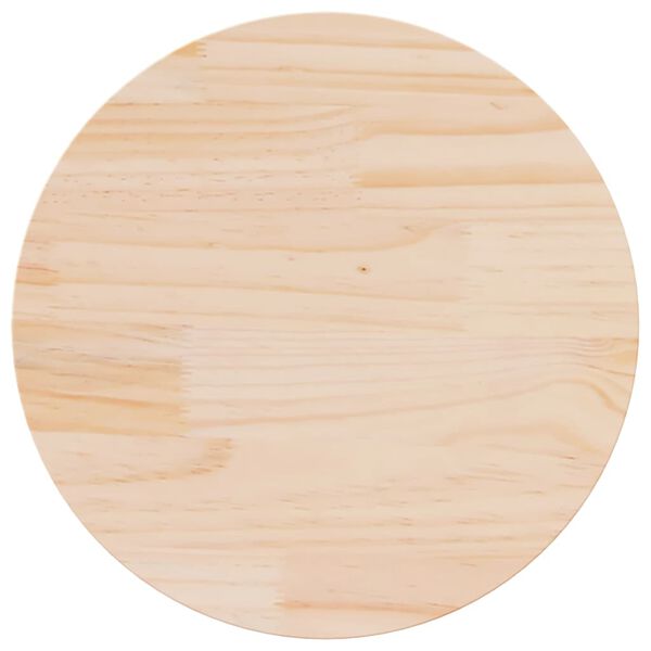 vidaXL Table Top Ø50x2.5 cm Solid Wood Pine