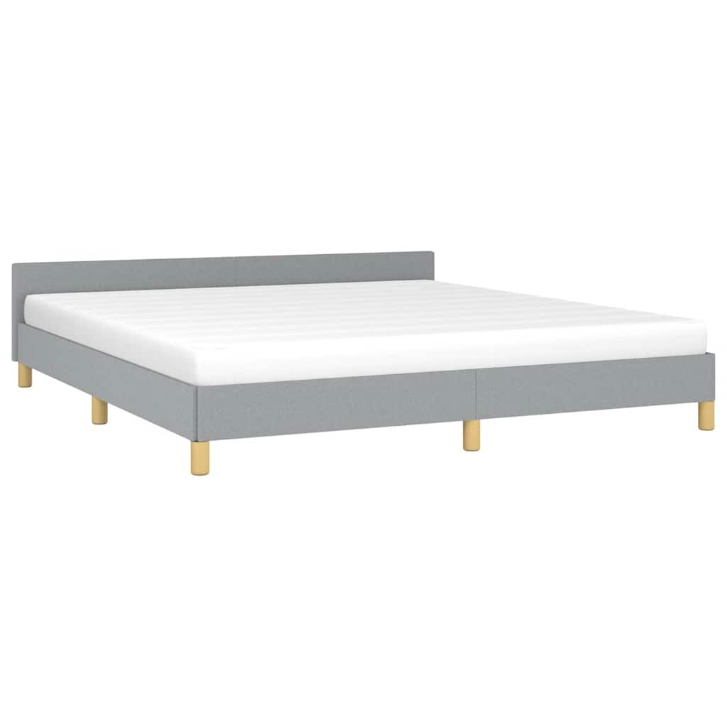vidaXL Bed Frame without Mattress Light Grey California King Fabric