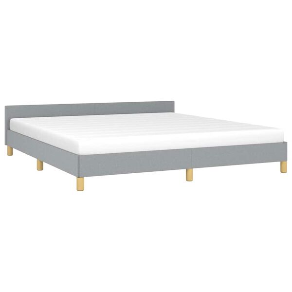vidaXL Bed Frame without Mattress Light Grey California King Fabric