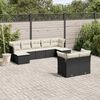 vidaXL 9 Piece Garden Sofa Set with Cushions Black Poly Rattan