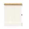 vidaXL Bedside Cabinet VIGO White 42x35x42 cm Solid Wood Pine