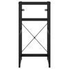 vidaXL Bathroom Washbasin Frame with Built-in Basin Black Iron