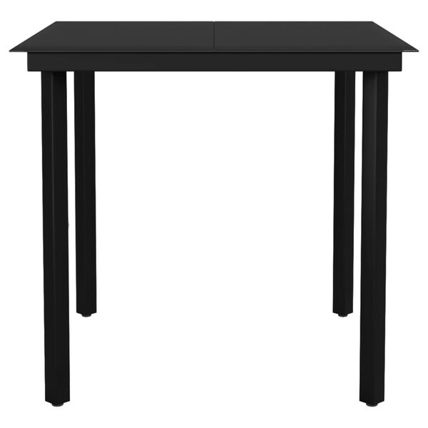 vidaXL 5 Piece Garden Dining Set Black