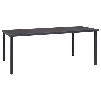 vidaXL Outdoor Dining Table Anthracite 190x90x74 cm Steel