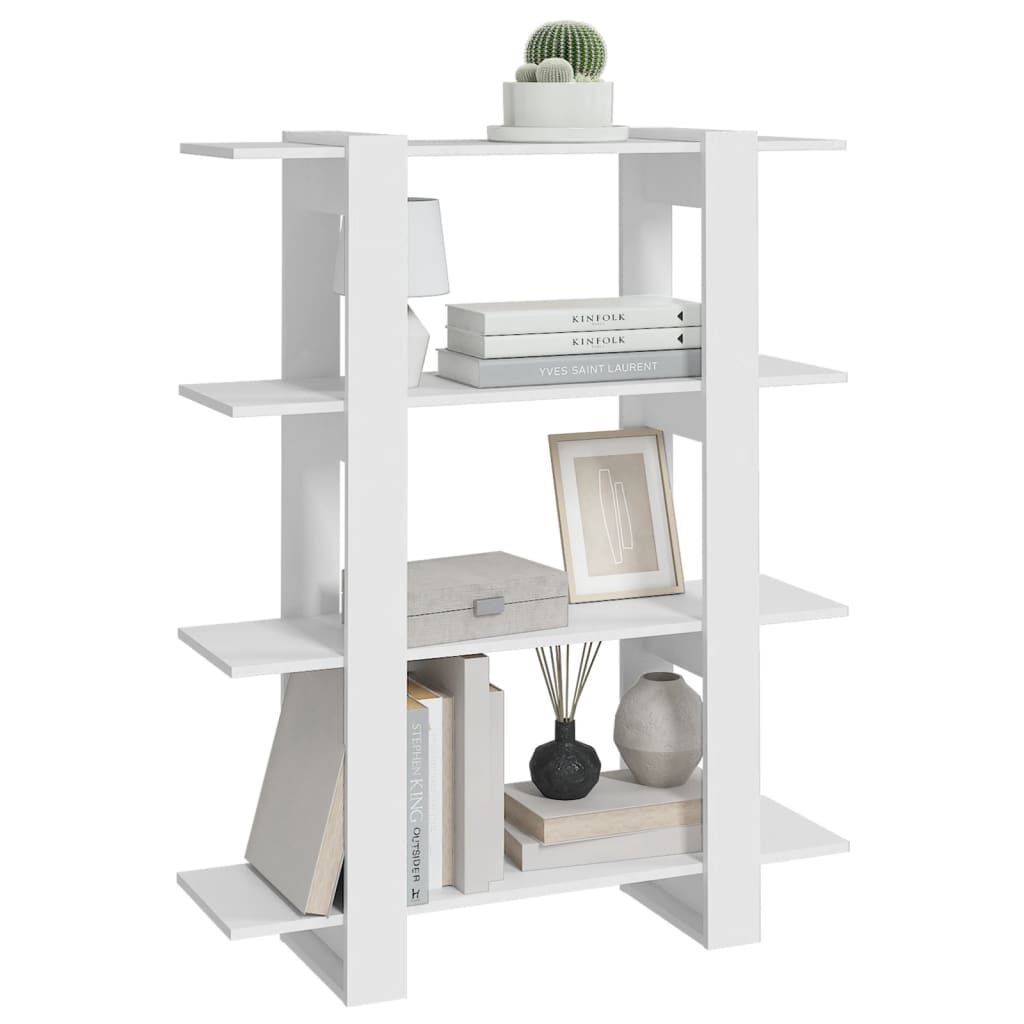 vidaXL Book Cabinet/Room Divider White 100x30x123.5 cm