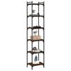 vidaXL Bookcase 6-Tier Brown Oak 40x30x188 cm Engineered Wood