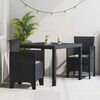 vidaXL Garden Dining Set 3 pcs Anthracite Polt rattan