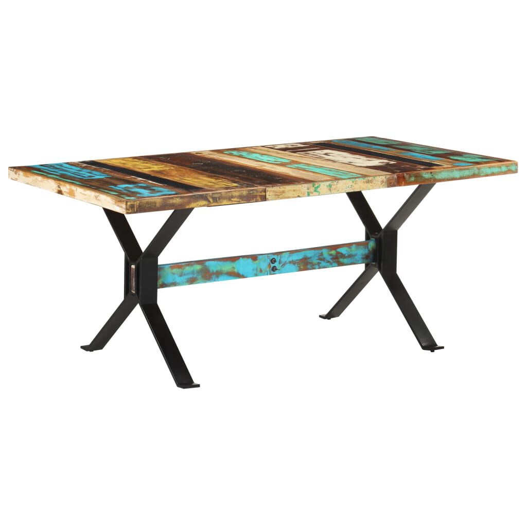 vidaXL Dining Table 180x90x76 cm Solid Reclaimed Wood