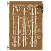 vidaXL Garden Gate 85x150 cm Corten Steel Bamboo Design